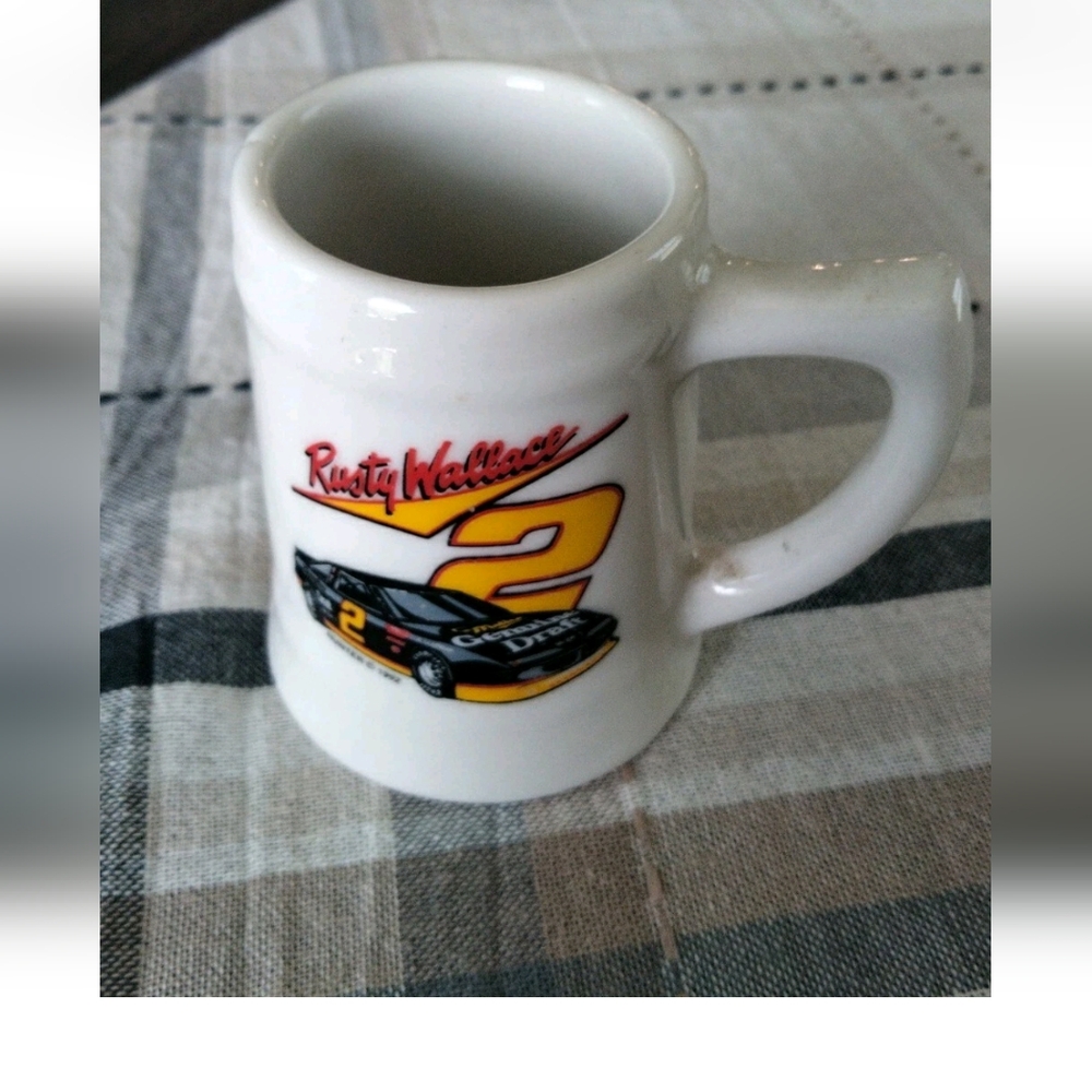 Vintage Miniature Nascar Stein Rusty Wallace #2 Shot Glass